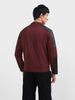 Men's Maroon Slim Fit Solid Casual Winter Jacket