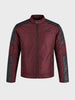 Men's Maroon Slim Fit Solid Casual Jacket
