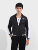 Men's Black Slim Fit Printed Casual Jackets