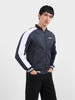 Men's Dark Navy Slim Fit Printed Casual Jackets