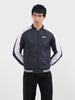 Men's Dark Navy Slim Fit Printed Casual Jackets