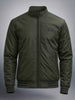 Men's Olive Slim Fit Solid Casual Winter Jacket