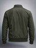 Men's Olive Slim Fit Solid Casual Winter Jacket