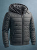 Men's Grey Slim Fit Solid Casual Winter Jacket