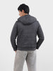 Men's Grey Slim Fit Solid Casual Winter Jacket
