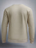 Men's Beige Regular Fit Striped Casual Sweat Shirt