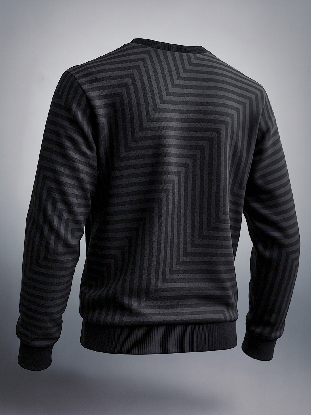Men's Dark Grey Regular Fit Solid Casual Sweat Shirt