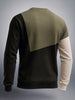 Men's Black Regular Fit Colourblocked Casual Sweatshirt