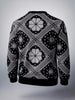 Men's Black Regular Fit Printed Casual Sweat Shirt