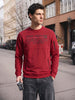 Men's Red Regular Fit Printed Casual Sweatshirts
