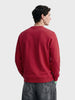 Men's Red Regular Fit Printed Casual Sweatshirts