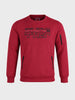 Men's Red Regular Fit Printed Casual Sweatshirts