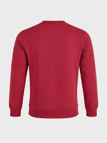 Men's Red Regular Fit Printed Casual Sweatshirts
