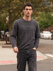 Men's Dark Grey Regular Fit Printed Casual Sweatshirts
