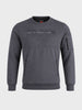 Men's Dark Grey Regular Fit Printed Casual Sweatshirts