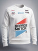 Men's White Regular Fit Printed Casual Sweat Shirt