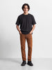 Men's Brown Slim Straight Fit Solid Street Jeans