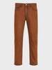 Men's Brown Slim Straight Fit Solid Street Jeans