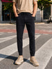 Men's Black Slim Fit Solid Casual Jeans