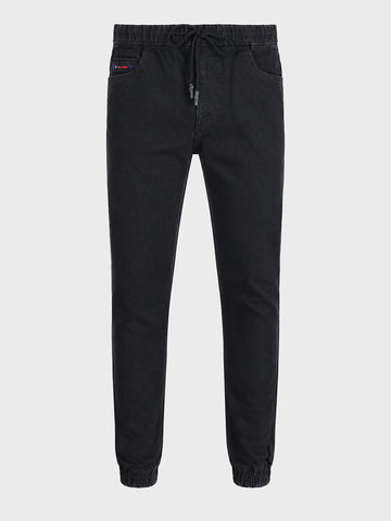 Men's Black Slim Fit Solid Casual Jeans