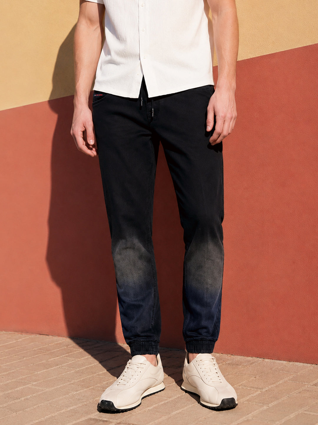 Men's Black Slim Fit Solid Street Wear Jeans