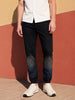 Men's Black Slim Fit Solid Street Wear Jeans