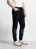 Men's Black Slim Fit Solid Street Wear Jeans