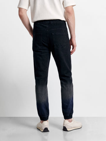 Men's Black Slim Fit Solid Street Wear Jeans