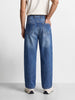 Men's Blue Skater Fit Solid Street Wear Jeans