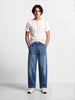 Men's Blue Skater Fit Solid Street Wear Jeans