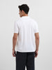 Men's White Regular Fit Textured Casual T-Shirt