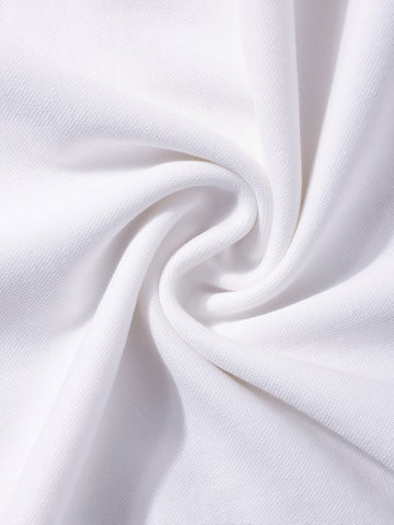 Men's White Regular Fit Textured Casual T-Shirt
