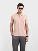 Men's Brown Regular Fit Textured Casual T-Shirt