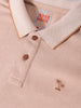Men's Brown Regular Fit Textured Casual T-Shirt