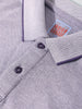 Men's Purple Regular Fit Textured Casual T-Shirt