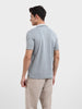 Men's Green Regular Fit Textured Casual T-Shirt