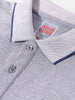 Men's Blue Regular Fit Textured Casual T-Shirt