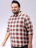 Men's Plus Size Tartan Checks Casual Shirt