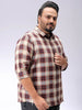 Men's Plus Size Tartan Checks Casual Shirt