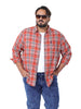 Men's Orange Regular Fit Checked Casual Shirt