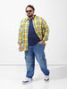 Men's Yellow Regular Fit Checked Casual Shirt