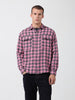 Men's Pink Relaxed Fit Checked Casual Shirt