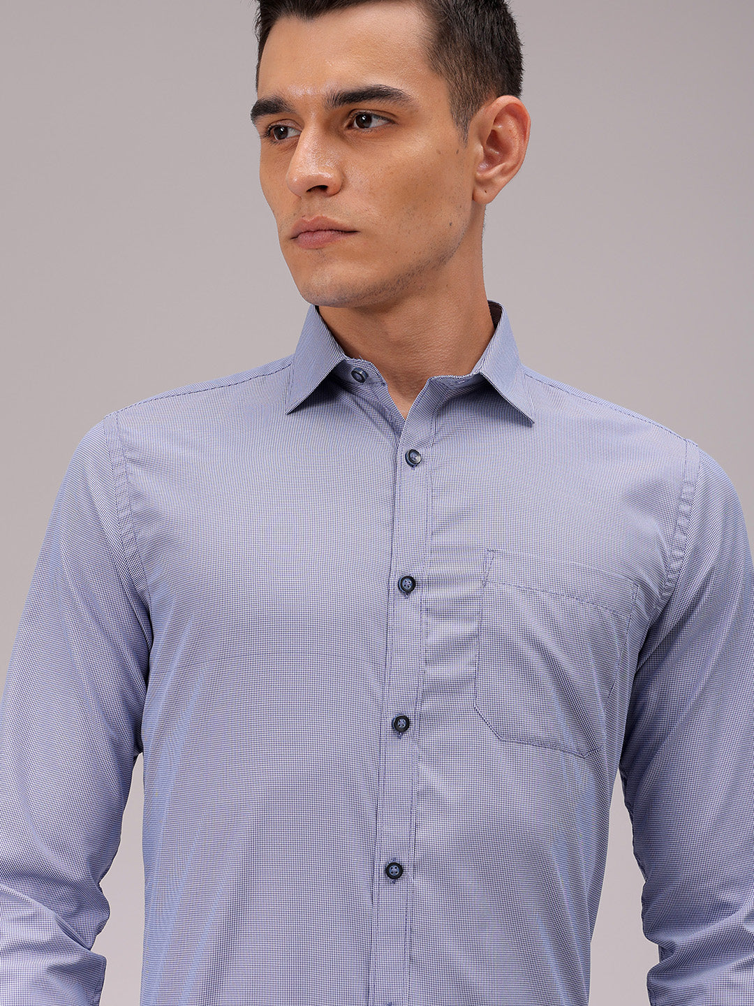 Men's Slim Fit Checked Formal Shirt