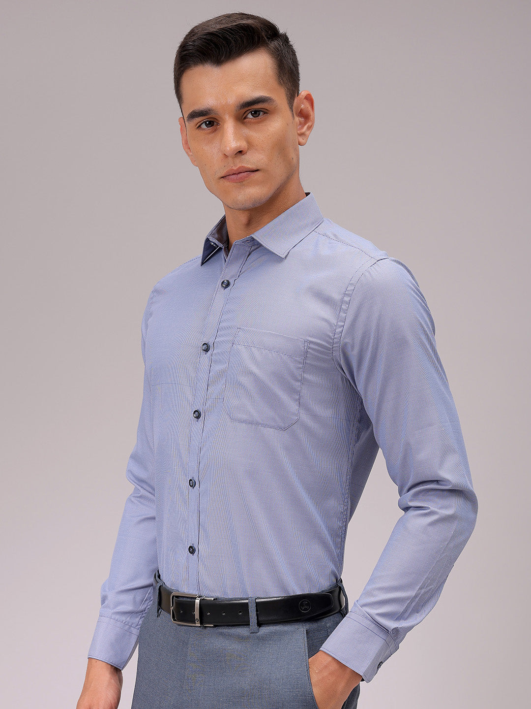 Men's Slim Fit Checked Formal Shirt