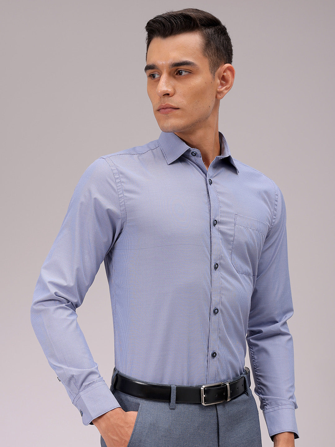 Men's Slim Fit Checked Formal Shirt