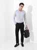 Men's Full Sleeves Slim Fit Grey Shirt