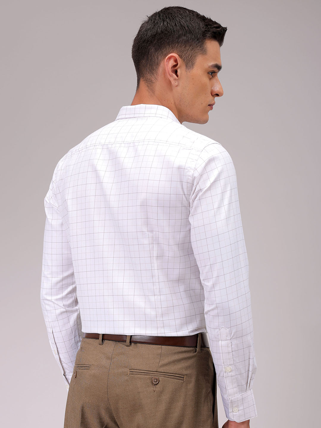 Men's Slim Fit Checked Formal Shirt