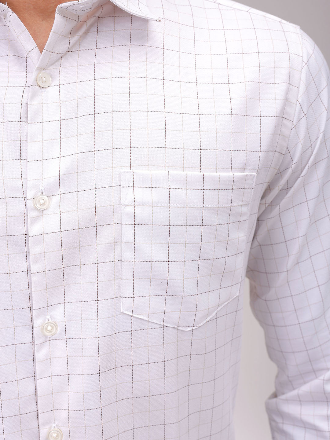 Men's Slim Fit Checked Formal Shirt