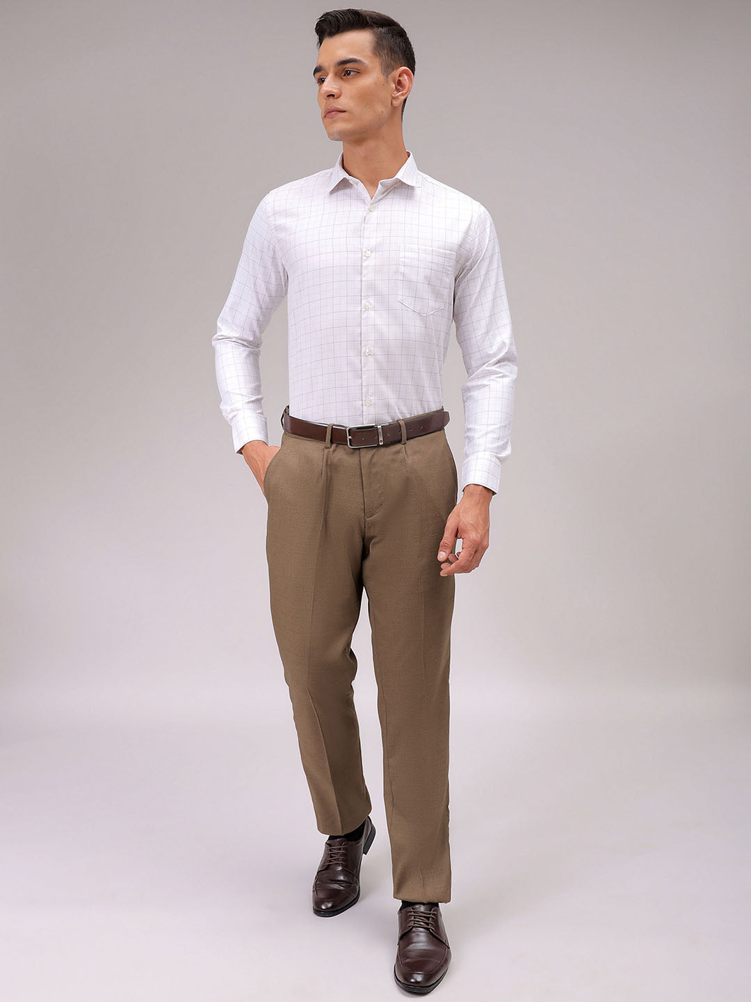 Men's Slim Fit Checked Formal Shirt