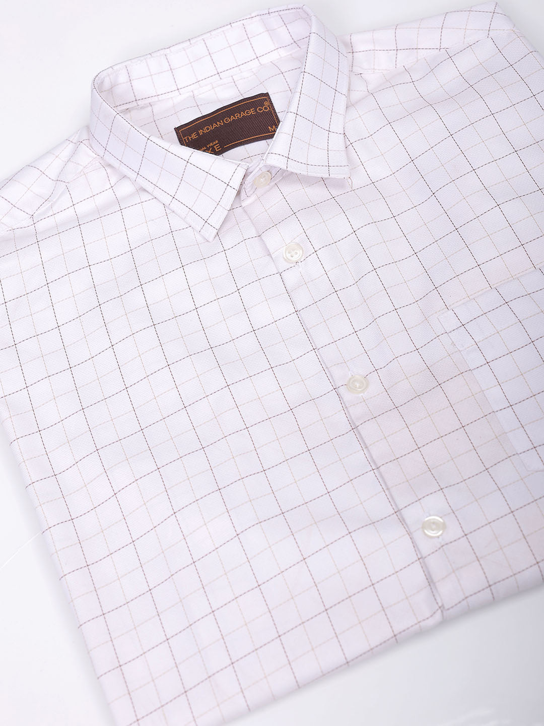 Men's Slim Fit Checked Formal Shirt